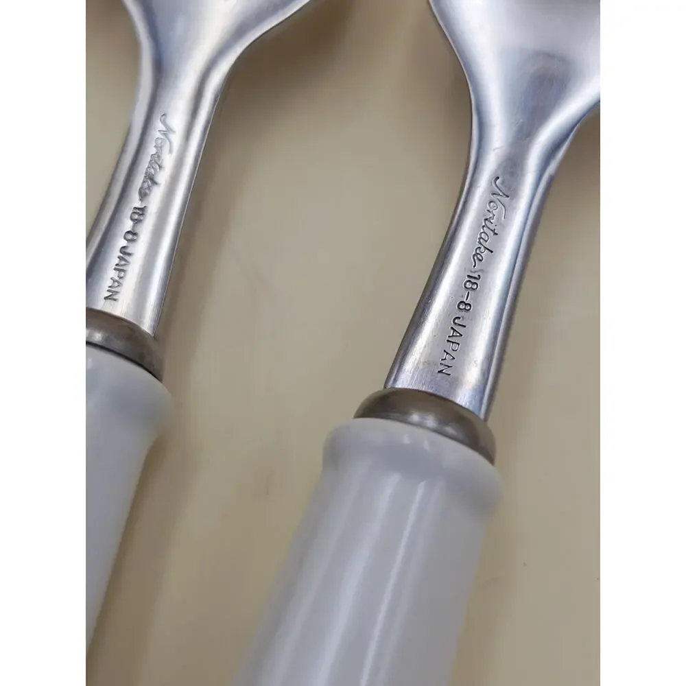 Vintage Noritake Bleufleur Flatware Set - 20pc Stainless Porcelain Japan Floral